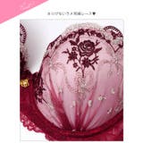 ラグジュアリーローズブーケ脇高ブラジャー&サイド紐バック透けTバックショーツ | Dazzy | 詳細画像11