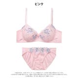 フェミニンフラワーブルーム脇高ブラジャー&フルバックショーツ | Dazzy | 詳細画像9