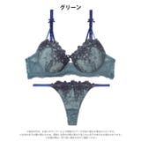 ゴシックダークフラワーブラジャー&バック透けTバックショーツ | Dazzy | 詳細画像10