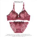 【EFサイズ】ゴシックダークフラワーブラジャー&バック透けフルバックショーツ | Dazzy | 詳細画像9 
