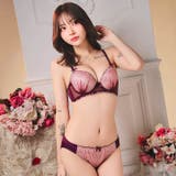 ダスティフラワーチュール脇高ブラジャー&フルバックショーツ | Dazzy | 詳細画像4