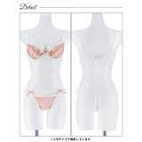 スウィートサテンレース脇高ブラジャー&バック透けフルバックショーツ | Dazzy | 詳細画像12 