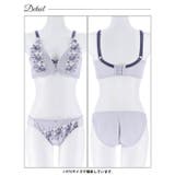 [EFサイズ]グレースクロスフラワー脇高ブラジャー&フルバックショーツ | Dazzy | 詳細画像13 