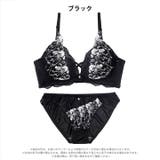 [EFサイズ]グレースクロスフラワー脇高ブラジャー&フルバックショーツ | Dazzy | 詳細画像9 