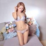 ミスティフローラルチュールブラジャー&フルバックショーツ | Dazzy | 詳細画像7 