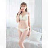 [3点セット]ミューズリボンレース脇高ブラジャー&フルバック&Tバックショーツ | Dazzy | 詳細画像7 