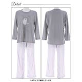 キャットモチーフ長袖トップス&ドットロングパンツルームウェア | Dazzy | 詳細画像7 