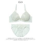 パステルシャイニーフローラルブラジャー&フルバックショーツ | Dazzy | 詳細画像8