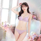 スウィートピュアフラワーブラジャー&フルバックショーツ | Dazzy | 詳細画像2