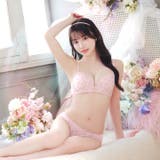 スウィートピュアフラワーブラジャー&フルバックショーツ | Dazzy | 詳細画像4