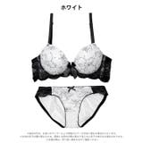 スウィートシャイニーレース脇高ブラジャー&フルバックショーツ | Dazzy | 詳細画像9