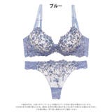 クリスタルブロッサム脇高ブラジャー&バック透けTバックショーツ | Dazzy | 詳細画像9