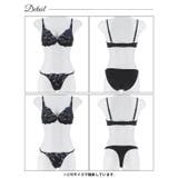 【3点セット】ルミナスボタニカルフラワーブラジャー&フルバック&Tバックショーツ | Dazzy | 詳細画像12