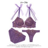 【3点セット】チュールリボンエンブロイダリーブラジャー&フルバックショーツ&Tバ… | Dazzy | 詳細画像9