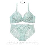 フェアリーフルールレース脇高ブラジャー&バック透けフルバックショーツ | Dazzy | 詳細画像8 