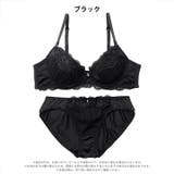 【GHIサイズ】ミステリアスブルームレースブラジャー＆フルバックショーツ | Dazzy | 詳細画像8 