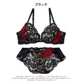 ラグジュアリーブルームレースブラジャー&バック透けフルバックショーツ | Dazzy | 詳細画像9