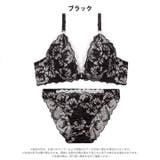 グラマラスフラワーレース脇高ブラジャー&バック透けフルバックショーツ | Dazzy | 詳細画像8