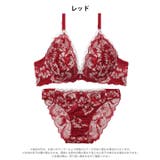 グラマラスフラワーレース脇高ブラジャー&バック透けフルバックショーツ | Dazzy | 詳細画像9