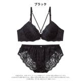[EFサイズ]クラッシーフローラルレースブラジャー&バック透けフルバックショーツ… | Dazzy | 詳細画像7 