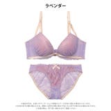 バイカラーリボンレース脇高ブラジャー&バック透けフルバックショーツ | Dazzy | 詳細画像9