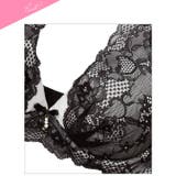 アリュールミッドナイトレース脇高ブラジャー&バック透けTバックショーツ | Dazzy | 詳細画像10