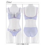 シャイニーフルール脇高ブラジャー＆フルバックショーツ | Dazzy | 詳細画像12 