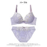 シャイニーフルール脇高ブラジャー＆フルバックショーツ | Dazzy | 詳細画像8 