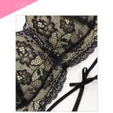 [3点セット]ディープシアーレースコード脇高ブラジャー&フルバック&Tバックショ… | Dazzy | 詳細画像11 