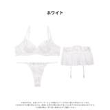 [3点セット]ノーブルシアーブルームブラジャー&Tバックショーツ&ガーターベルト | Dazzy | 詳細画像7 