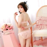 ロマンティックドットチュールブラジャーフルバックショーツ | Dazzy | 詳細画像4 
