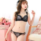 ロマンティックドットチュールブラジャーフルバックショーツ | Dazzy | 詳細画像5 