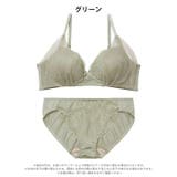 [ノンワイヤー]カームフラワーレースブラジャー&フルバックショーツ | Dazzy | 詳細画像8 