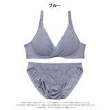 [ノンワイヤー]レーシィカシュクールシフォンブラジャー&フルバックショーツ | Dazzy | 詳細画像8 