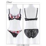 ビビッドブルームレーシィブラジャー&バック透けフルバックショーツ | Dazzy | 詳細画像12 
