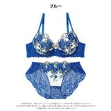 グラマラス ブライトフラワーブラジャー&バック透けフルバックショーツ | Dazzy | 詳細画像10 