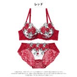 グラマラス ブライトフラワーブラジャー&バック透けフルバックショーツ | Dazzy | 詳細画像9 