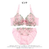 [EFサイズ]フェアリーテイルフラワー脇高ブラジャー&フルバックショーツ | Dazzy | 詳細画像9 