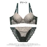 ノーブルシャンデリア脇高ブラジャー&バック透けフルバックショーツ | Dazzy | 詳細画像9 