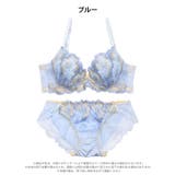 フェミニンエレガンスフラワー脇高ブラジャー&フルバックショーツ | Dazzy | 詳細画像9 