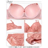[GHIサイズ]ニュアンスフラワーレース脇高ブラジャー&バック透けフルバックショ… | Dazzy | 詳細画像14 