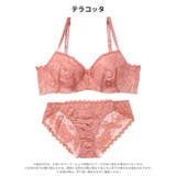 [GHIサイズ]ニュアンスフラワーレース脇高ブラジャー&バック透けフルバックショ… | Dazzy | 詳細画像9 