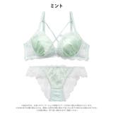 [かとゆり着用]ミルキーサテンレースブラジャー&バック透けフルバックショーツ | Dazzy | 詳細画像10 