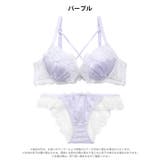 [かとゆり着用]ミルキーサテンレースブラジャー&バック透けフルバックショーツ | Dazzy | 詳細画像9 