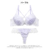 [かとゆり着用]ミルキーサテンレースブラジャー&バック透けTバックショーツ | Dazzy | 詳細画像9 