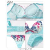 アラベスクビビッドブルームブラジャー&バック透けTバックショーツ | Dazzy | 詳細画像14 