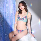 アラベスクビビッドブルームブラジャー&バック透けTバックショーツ | Dazzy | 詳細画像7 