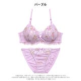 [かとゆり着用]ガーリーフラワーレースアップブラジャー&フルバックショーツ | Dazzy | 詳細画像12 