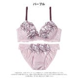 [三上悠亜着用]ゴージャスフルールエンブロイダリー脇高ブラジャー&フルバックショ… | Dazzy | 詳細画像10 