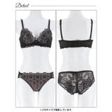 シャイニークリスタル脇高ブラジャー&バック透けフルバックショーツ | Dazzy | 詳細画像13 